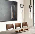 Macelle Glass Cylinder Pendant 12" 22"