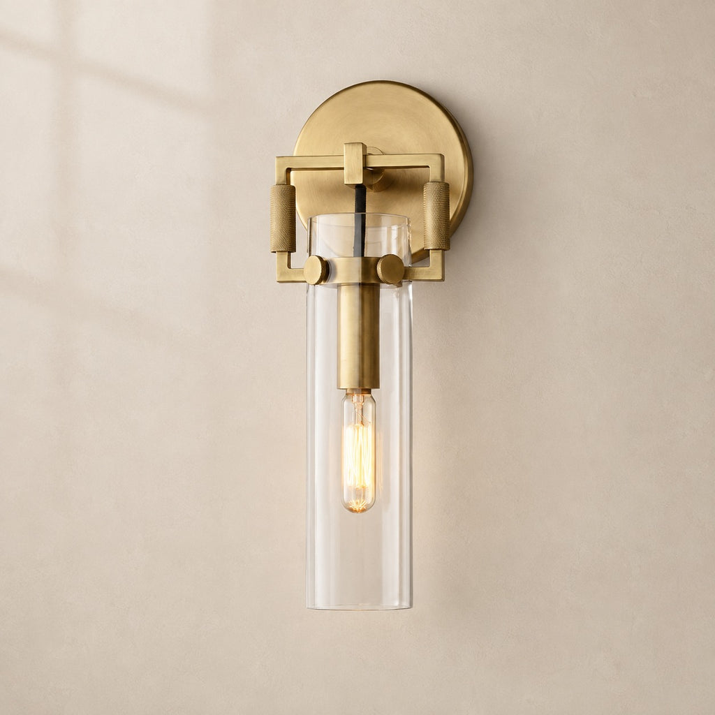 Macelle Glass Cylinder Sconce 9" 12" 16"