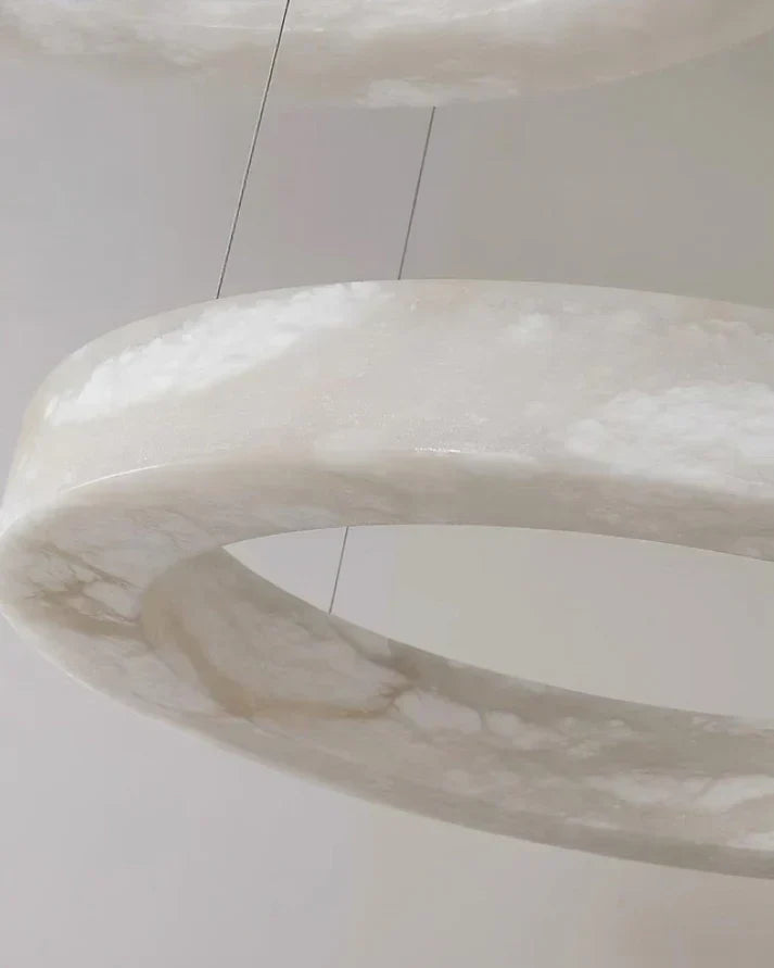 Stonecircle Modern Luxury Alabaster Ring Chandelier