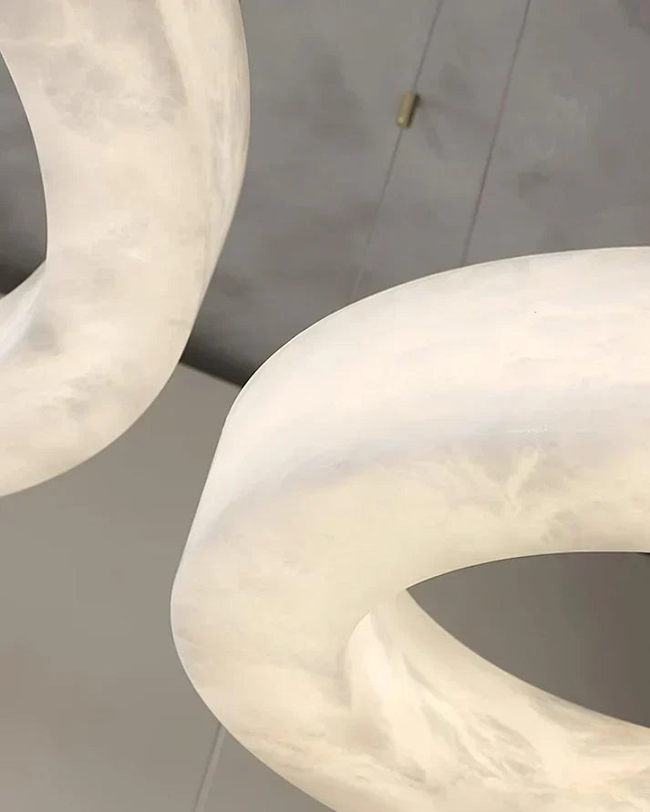 Stonecircle Modern Luxury Alabaster Ring Chandelier