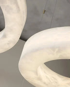 Stonecircle Modern Luxury Alabaster Ring Chandelier