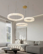 Stonecircle Modern Luxury Alabaster Ring Chandelier