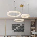 Stonecircle Modern Luxury Alabaster Ring Chandelier