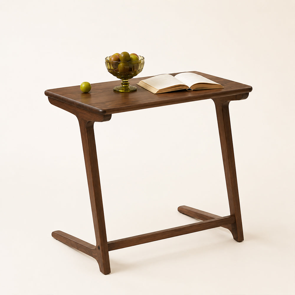 Mid-Century Modern Solid Wood Side Table