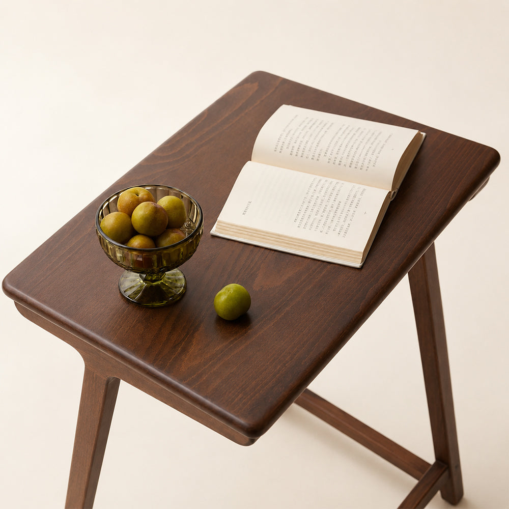 Mid-Century Modern Solid Wood Side Table