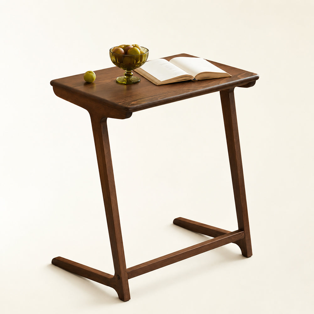Mid-Century Modern Solid Wood Side Table