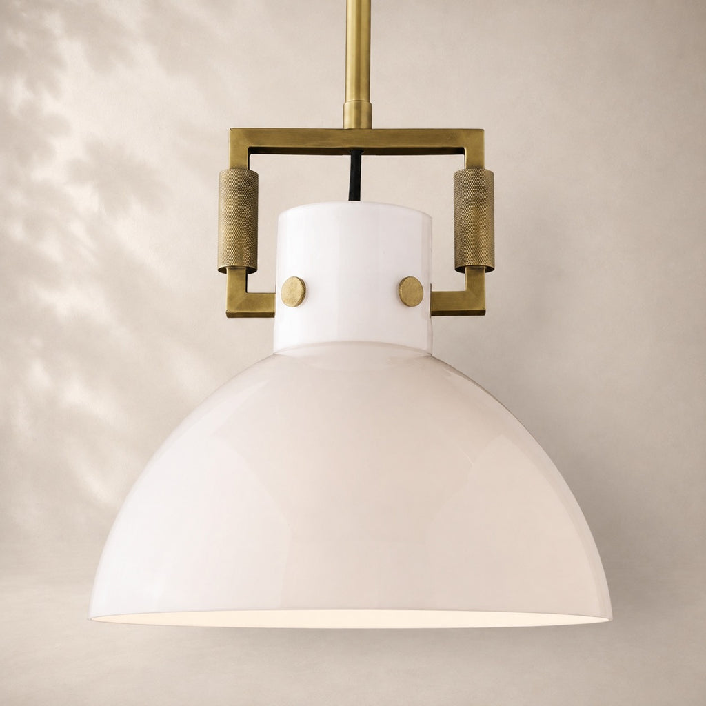 Macelle Milk Glass Cloche Pendant