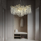 Modern Ice Eye Crystal Branch Linear Chandelier 55"