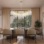 Modern Ice Eye Crystal Branch Linear Chandelier 55"