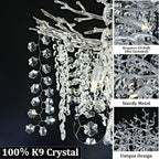 Modern Ice Eye Crystal Branch Linear Chandelier 55"