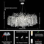 Modern Ice Eye Crystal Branch Linear Chandelier 55"