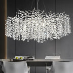 Modern Ice Eye Crystal Branch Linear Chandelier 55"