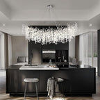 Modern Ice Eye Crystal Branch Linear Chandelier 55"