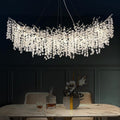 Modern Ice Eye Crystal Branch Linear Chandelier 55"