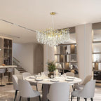 Modern Ice Eye Crystal Branch Linear Chandelier 55"
