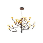 Noir Ceramic Bloom Branch Chandelier D55''