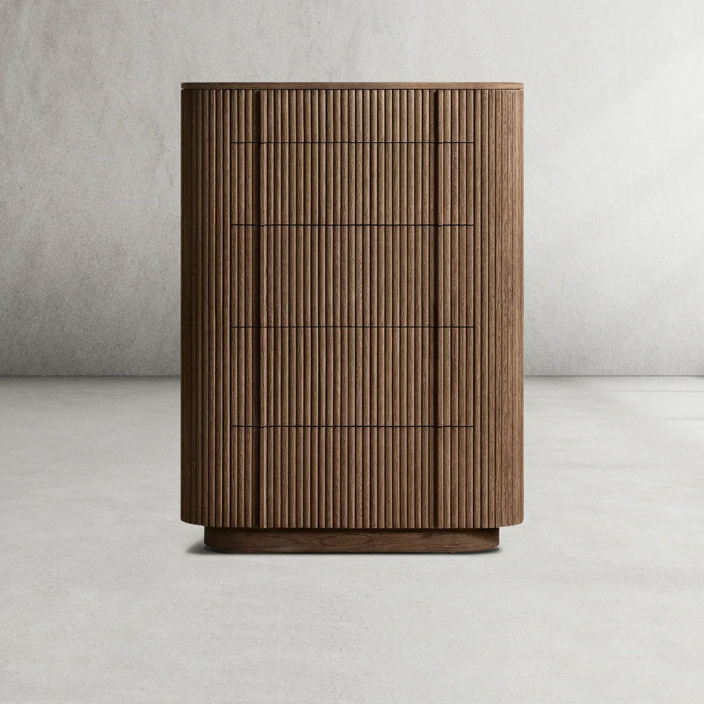 Mulvane Modern Cabinet 5-Drawer Narrow Dresser