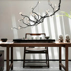 Noir Ceramic Bloom Linear Branch Chandelier