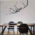 Noir Ceramic Bloom Linear Branch Chandelier