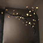 Noir Twisted Branch Ceramic Bloom Chandelier L67''