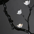 Noir Ceramic Bloom Linear Branch Chandelier