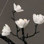 Noir Ceramic Bloom Linear Branch Chandelier