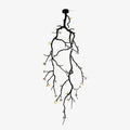 Noir Twisted Branch Ceramic Bloom Chandelier H130''