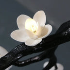 Noir Twisted Branch Ceramic Bloom Chandelier H130''