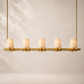 Pauvelle Fabric Shade Linear Chandelier 49"