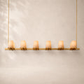 Pauvelle Fabric Shade Linear Chandelier 60"