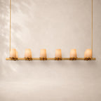 Pauvelle Fabric Shade Linear Chandelier 60"