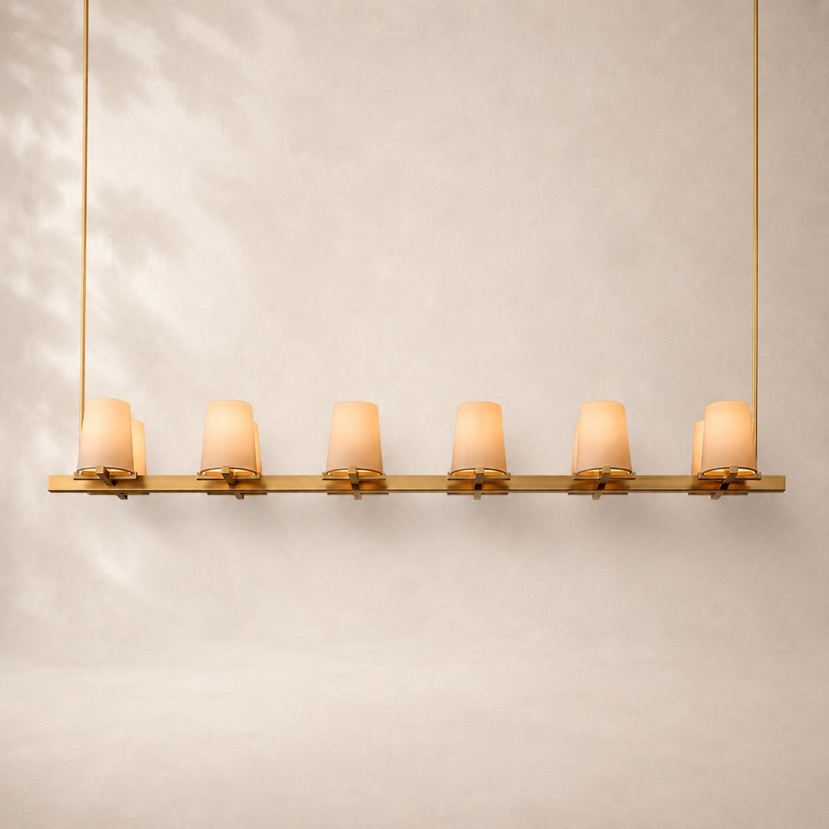 Pauvelle Fabric Shade Linear Chandelier 60"