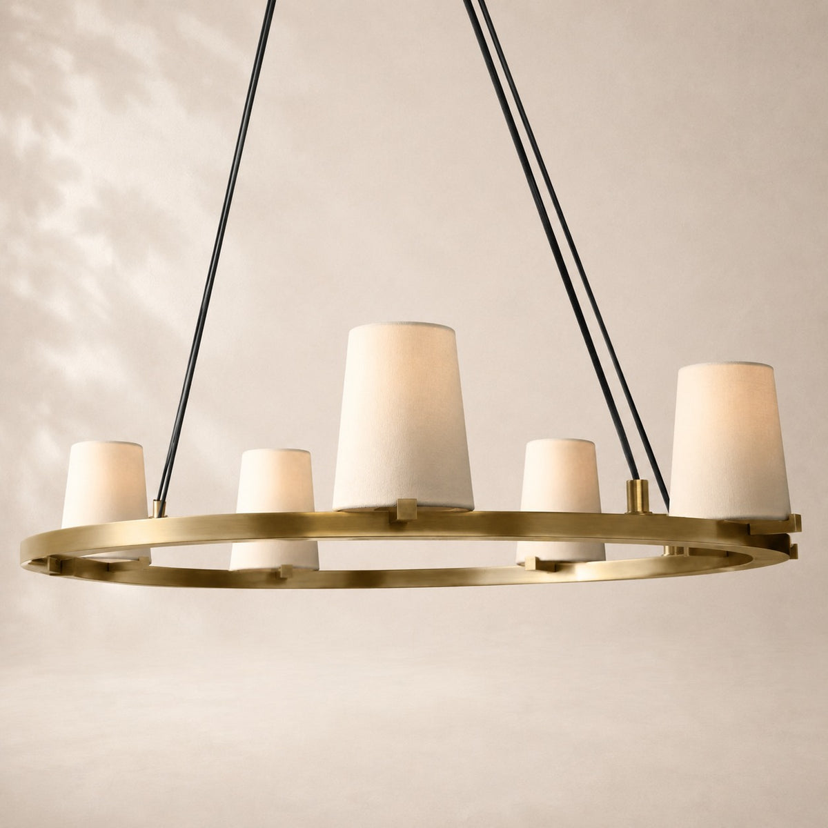 Pauvelle Fabric Shade Round Chandelier 36"