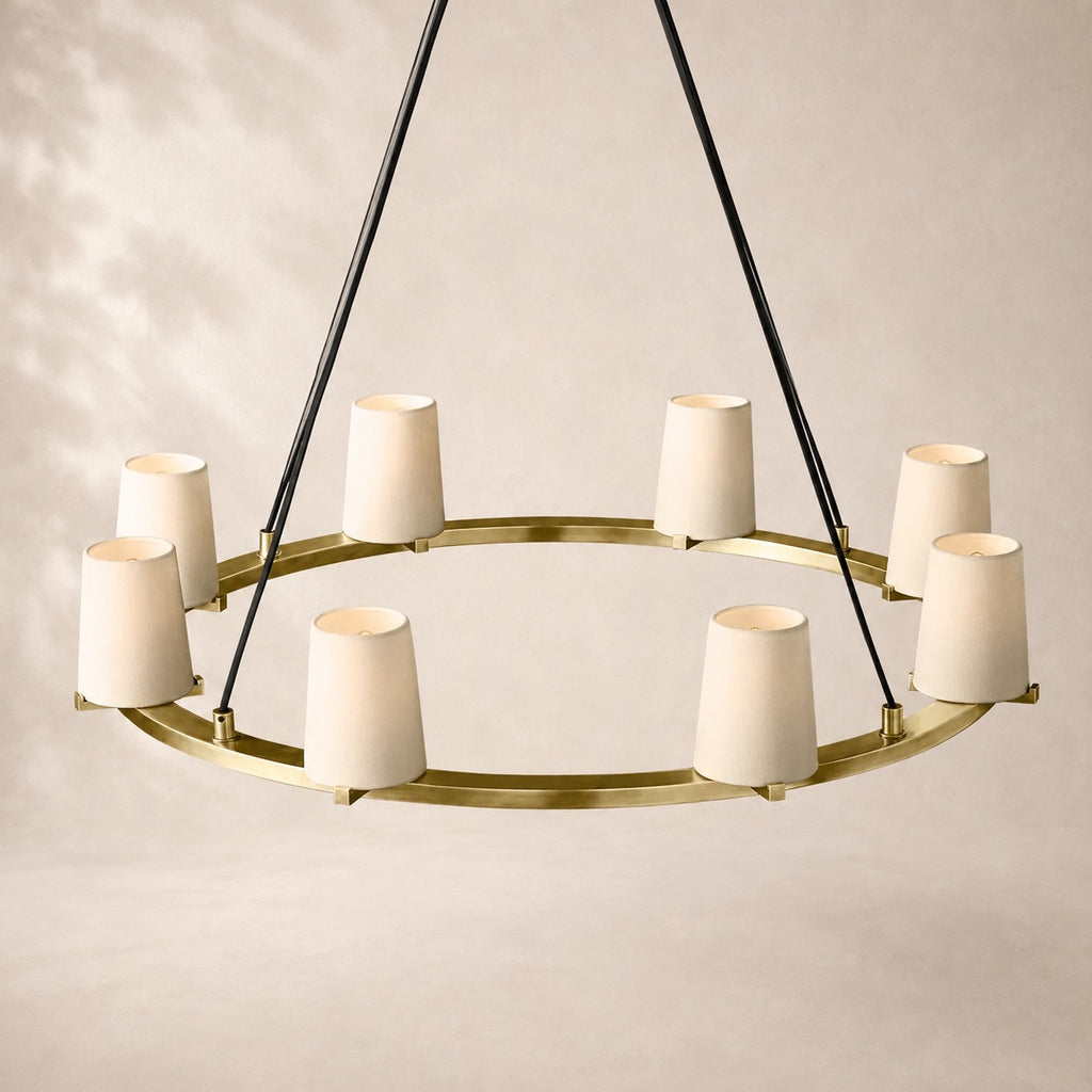 Pauvelle Fabric Shade Round Chandelier 36"