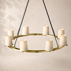 Pauvelle Fabric Shade Round Chandelier 36"