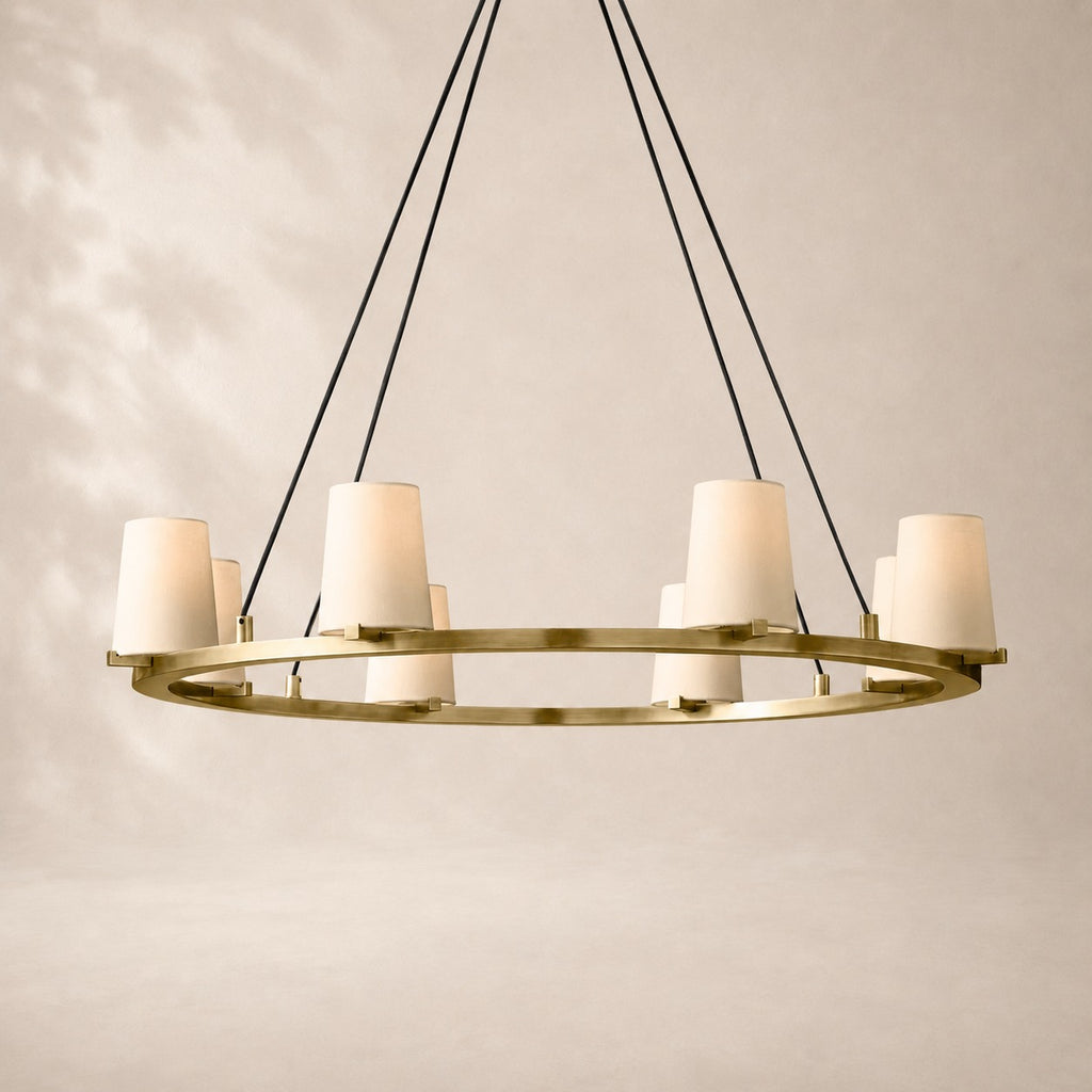 Pauvelle Fabric Shade Round Chandelier 36"