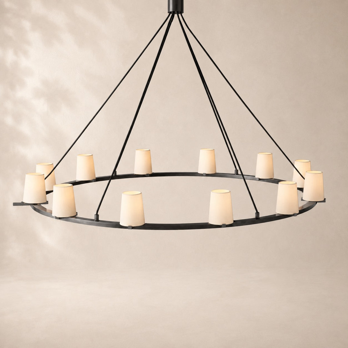 Pauvelle Fabric Shade Round Chandelier 60"