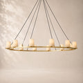 Pauvelle Fabric Shade Round Chandelier 60"