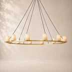 Pauvelle Fabric Shade Round Chandelier 60"