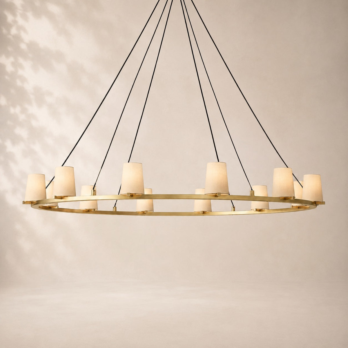 Pauvelle Fabric Shade Round Chandelier 60"