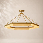 Pleven Crystal Hexagonal Chandelier 60"