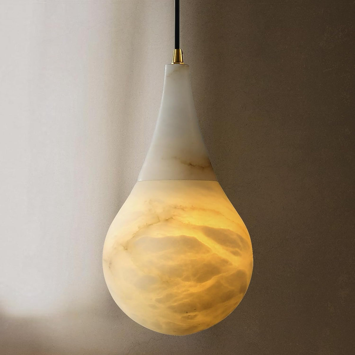 Raindrop Type Alabaster Marble Modern Pendant for All Scene