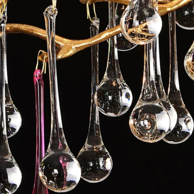 Colorful Crystal Dining Branch Chandelier
