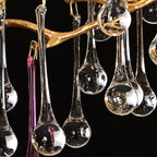 Colorful Crystal Dining Branch Chandelier