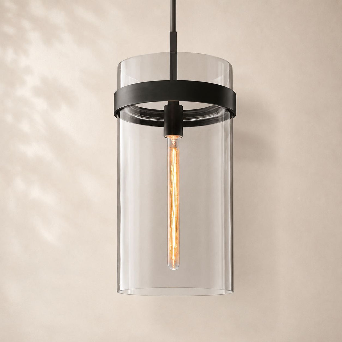Ravina Clear Glass Pendant 10"