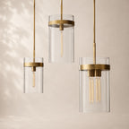 Ravina Clear Glass Pendant 10"
