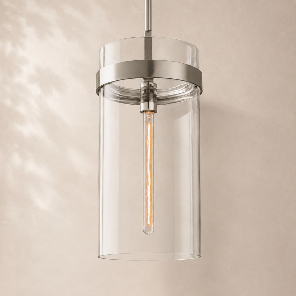 Ravina Clear Glass Pendant 10"