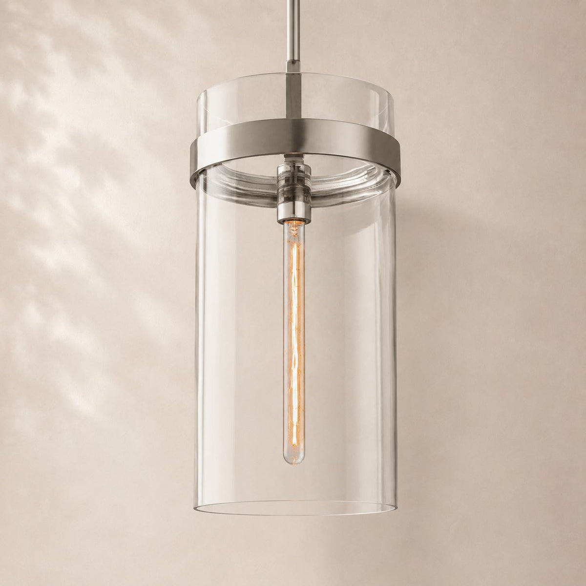 Ravina Clear Glass Pendant 10"