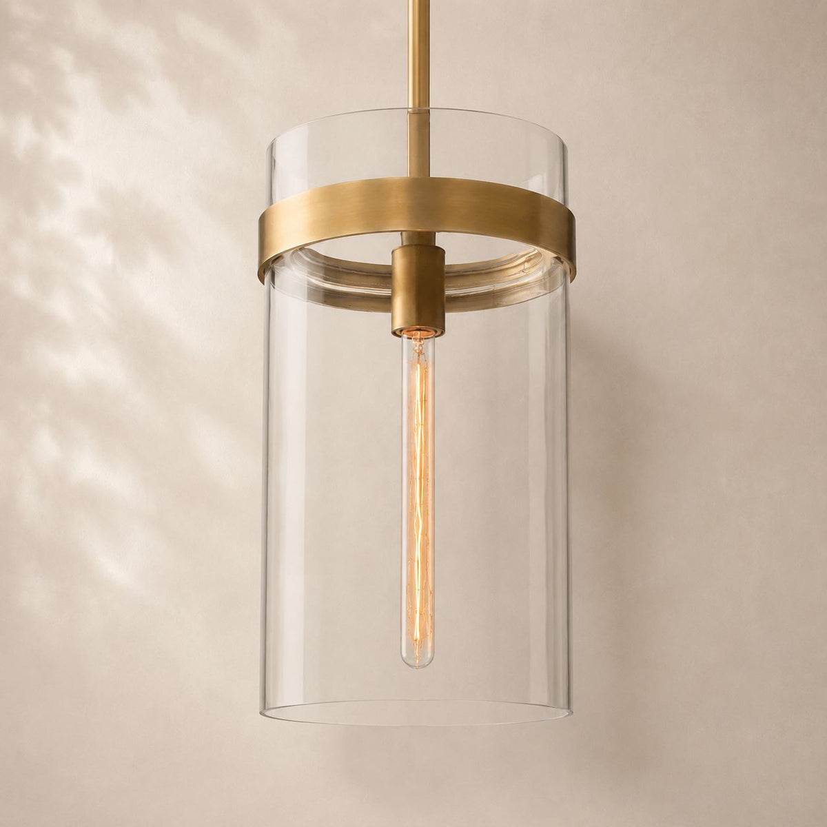 Ravina Clear Glass Pendant 10"