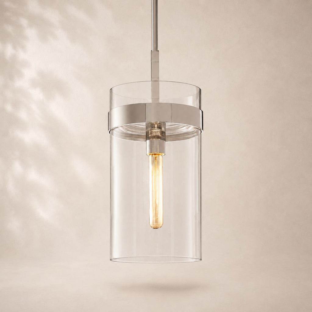 Ravina Clear Glass Pendant 8"
